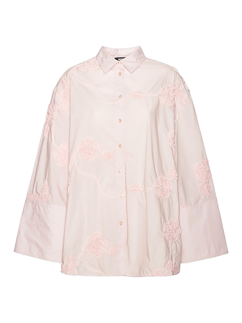 Oversized Shirt With Floral Details