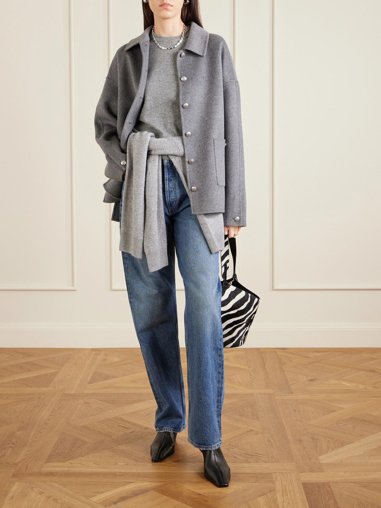 Luca Wool And Cashmere-blend Jacket - Gray