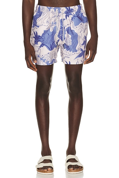 OAS Mystea Swim Shorts in Blue - Blue. XL/1X also in L