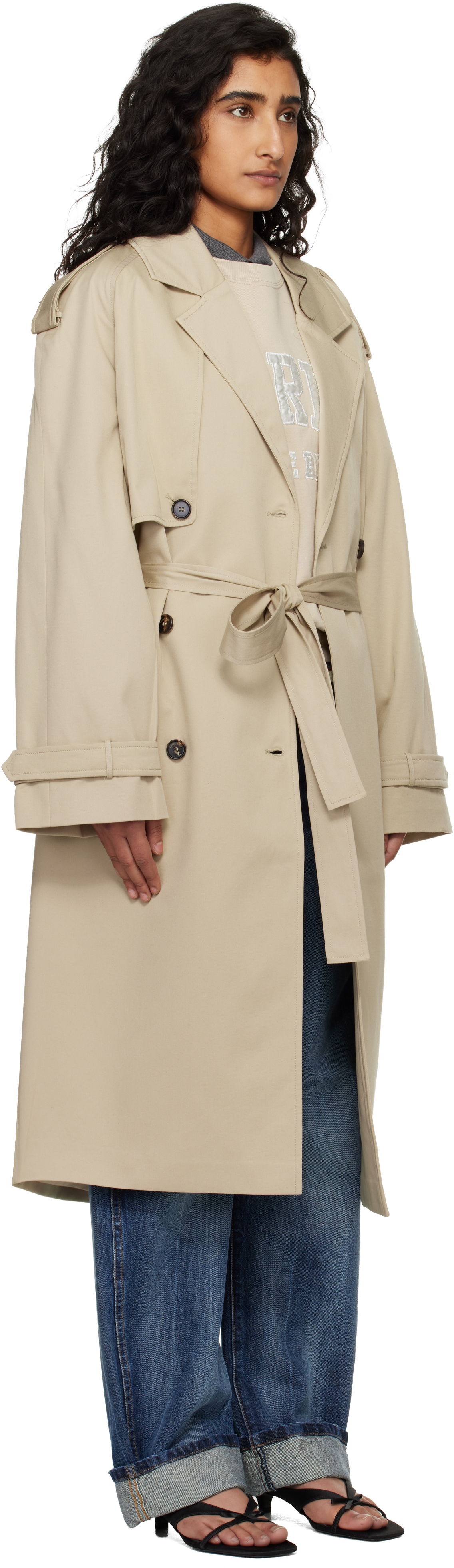 Taupe Rickie Maxi Trench Coat