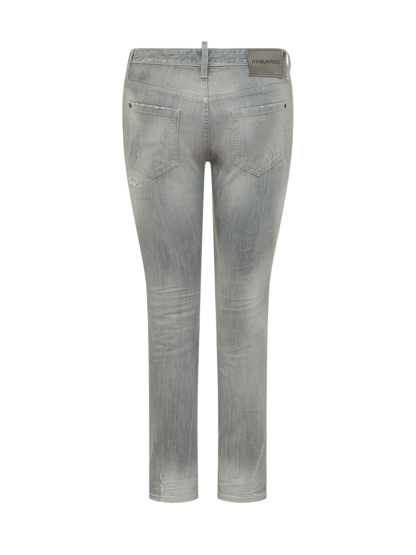 Grey Skinny Mid Rise Jeans