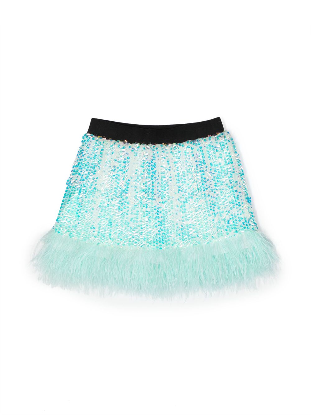 Embellished-sequin iridescent skirt - Blue