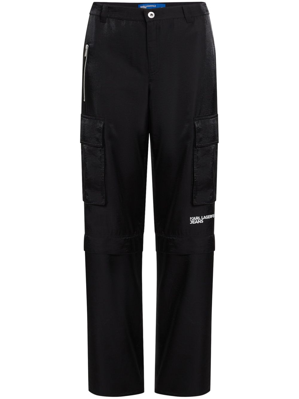 Iridescent cargo pants - Black
