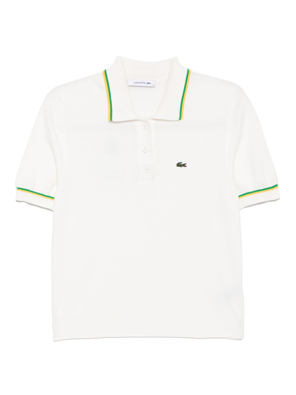 Cropped 3D Seamless Stretch polo shirt - White