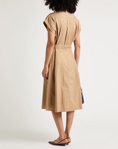 Woman Midi dress Camel Size 6 Cotton