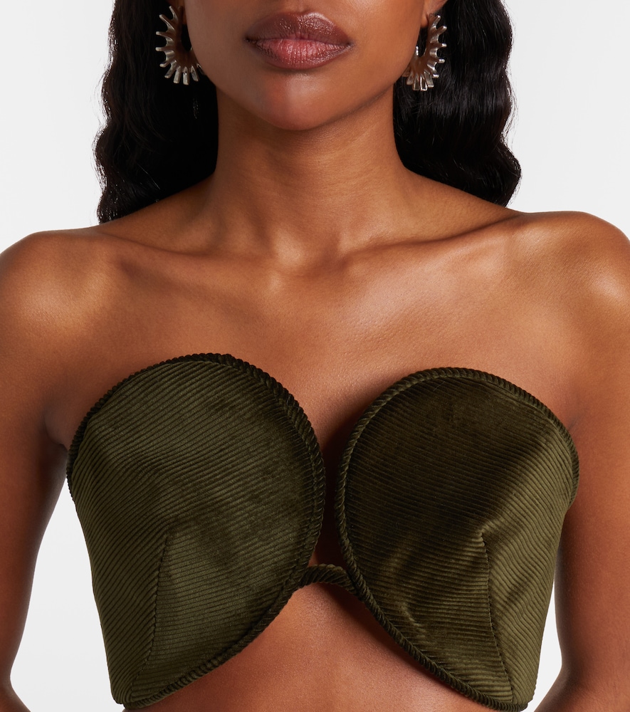Cotton corduroy crop top