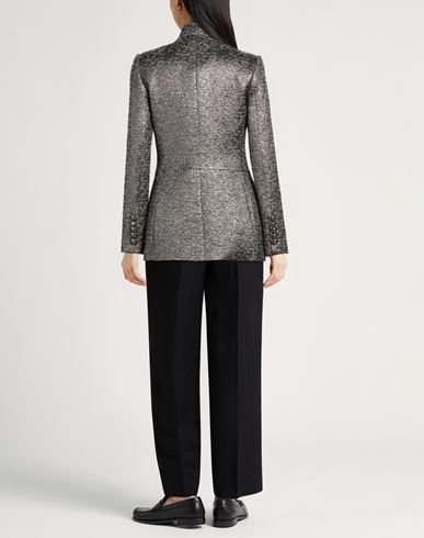 Woman Jacket Gunmetal Size 10 Polyester, Polyacrylic, Wool, Synthetic fibers, Metallic Polyester