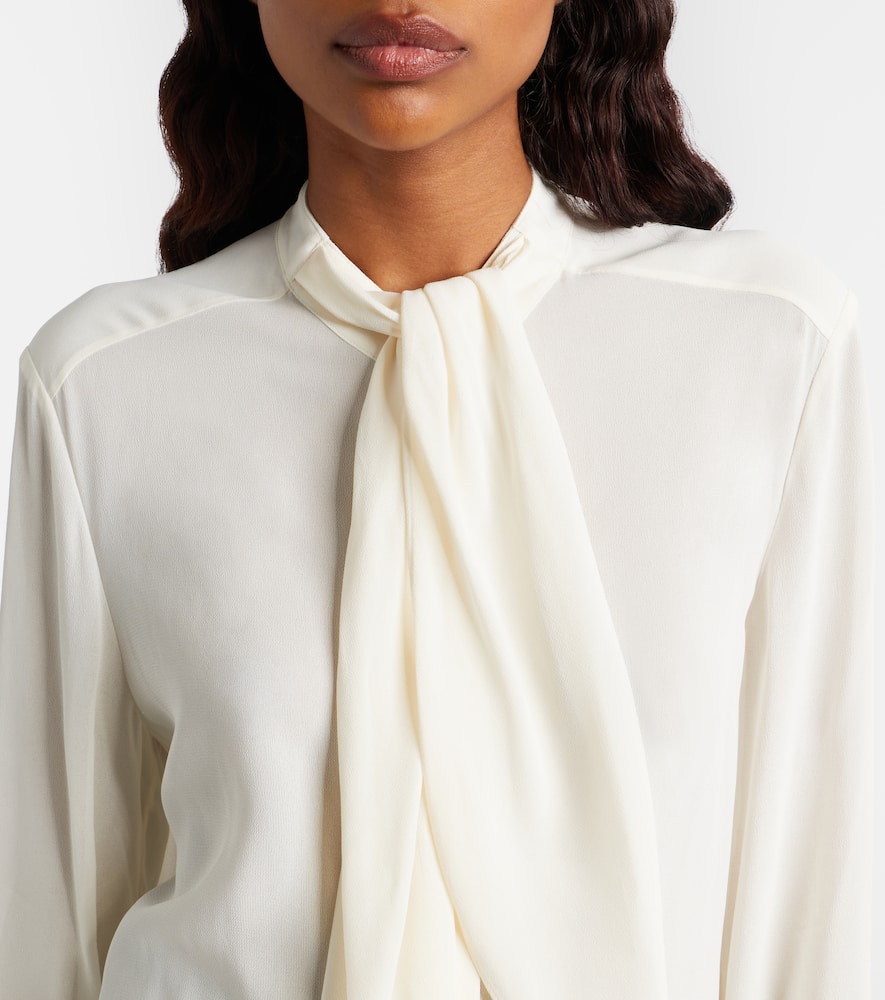 Tie-neck georgette blouse