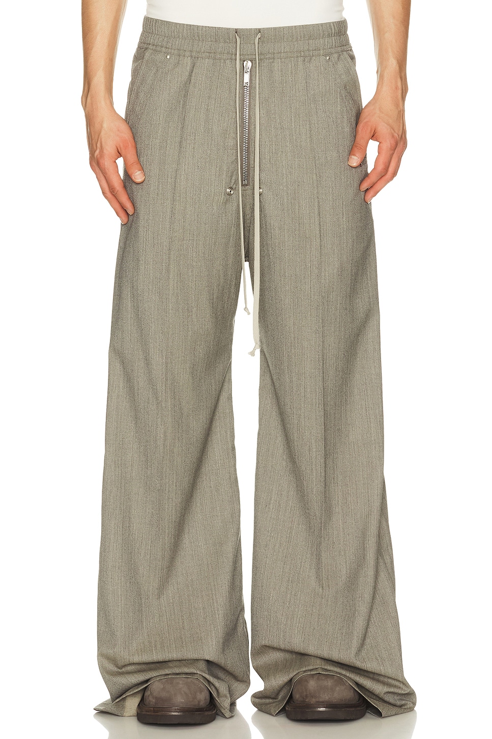 Rick Owens Wide Bela Pants in Grey