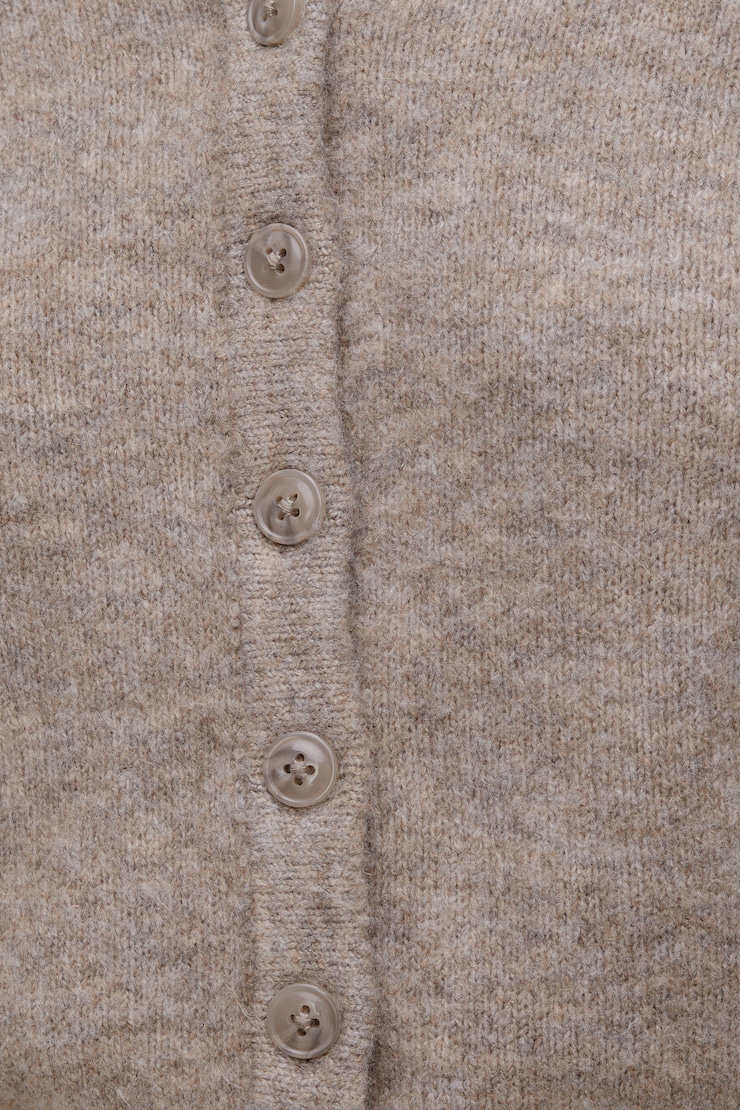 Rebecca Crewneck Cardigan - Brown - Women Clothing