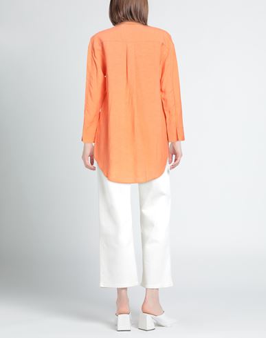 Woman Shirt Orange Size 4 Viscose, Linen