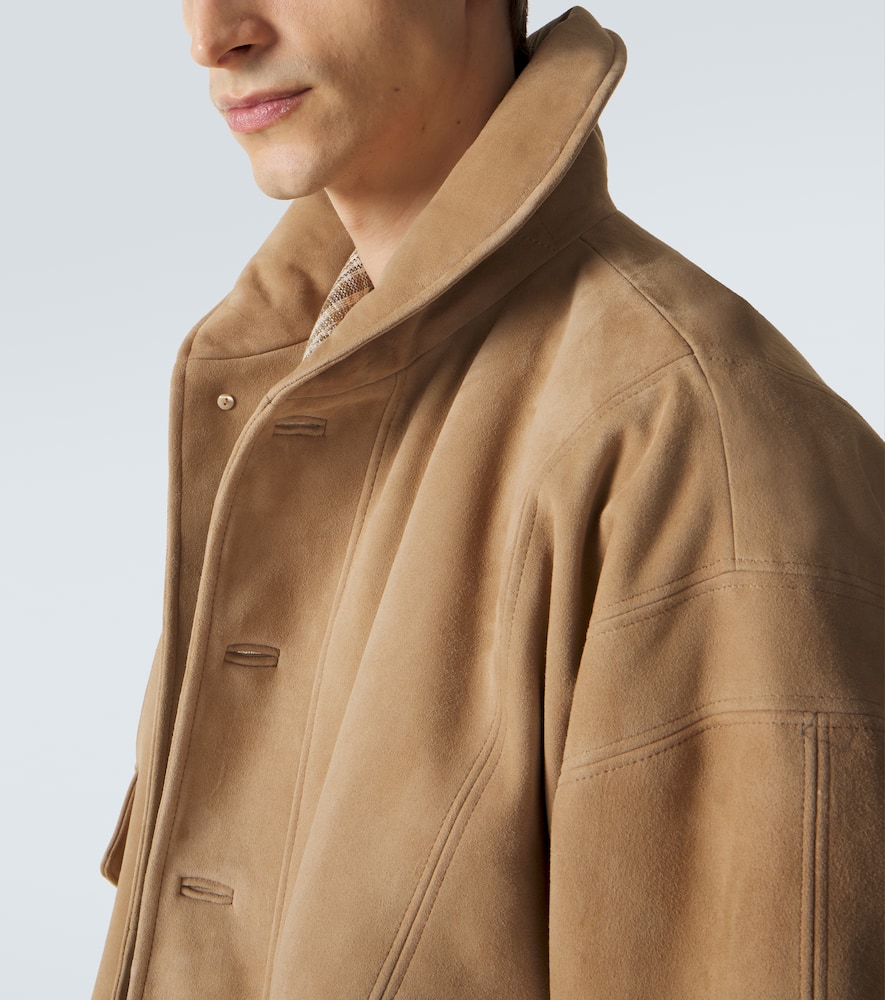 Suede blouson jacket