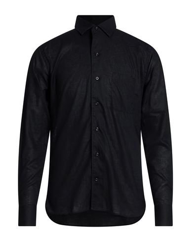 Man Shirt Black Size 15 ½ Linen, Cotton