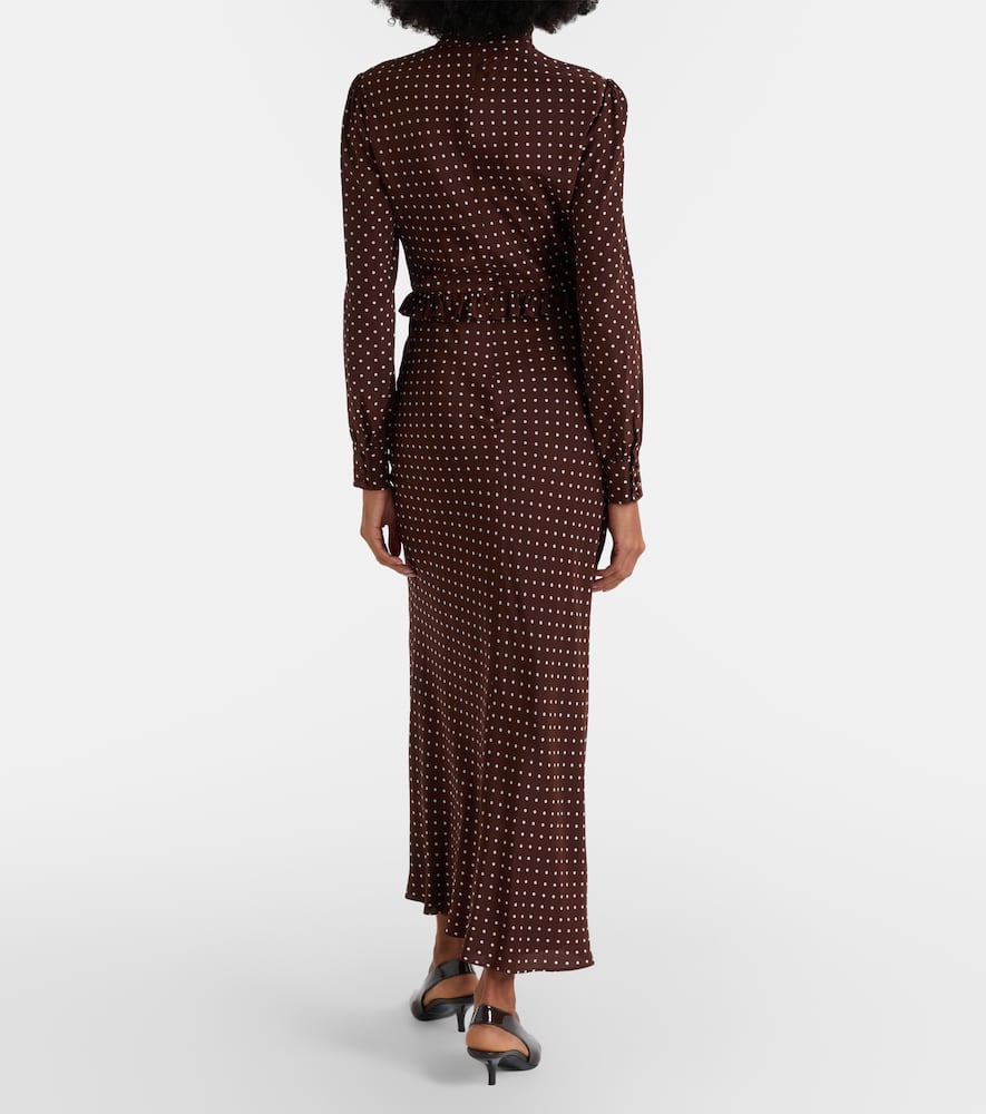 Polka-dot midi dress