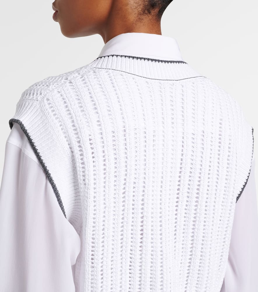 Cotton sweater vest