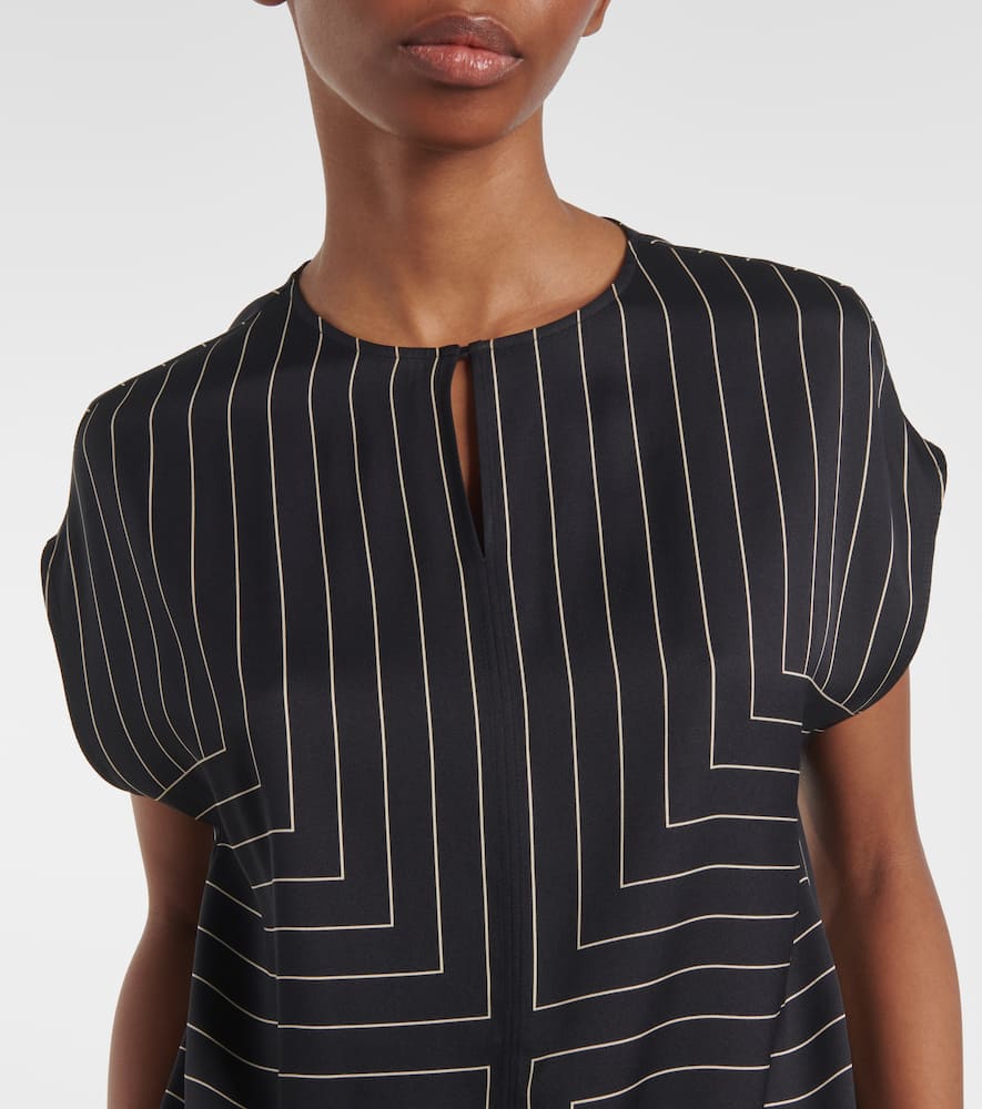 Louison striped silk-blend top