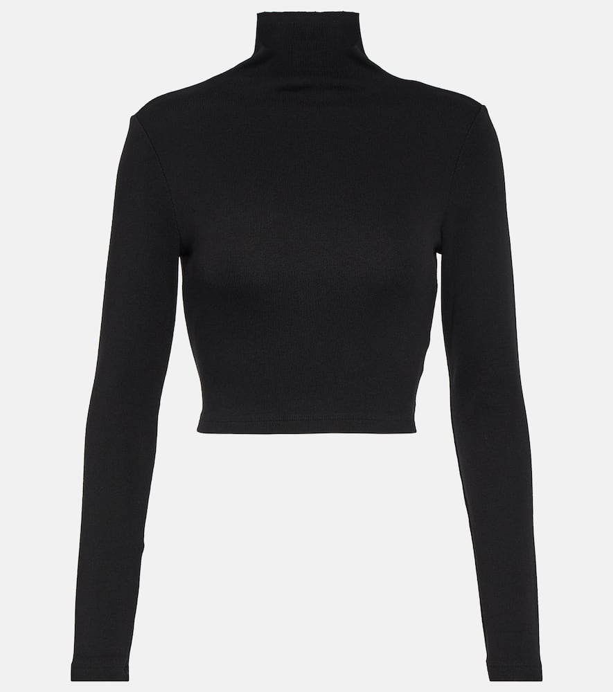 X EmRata Kathryn turtleneck cropped top