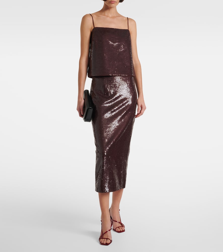 Sequined midi skirt