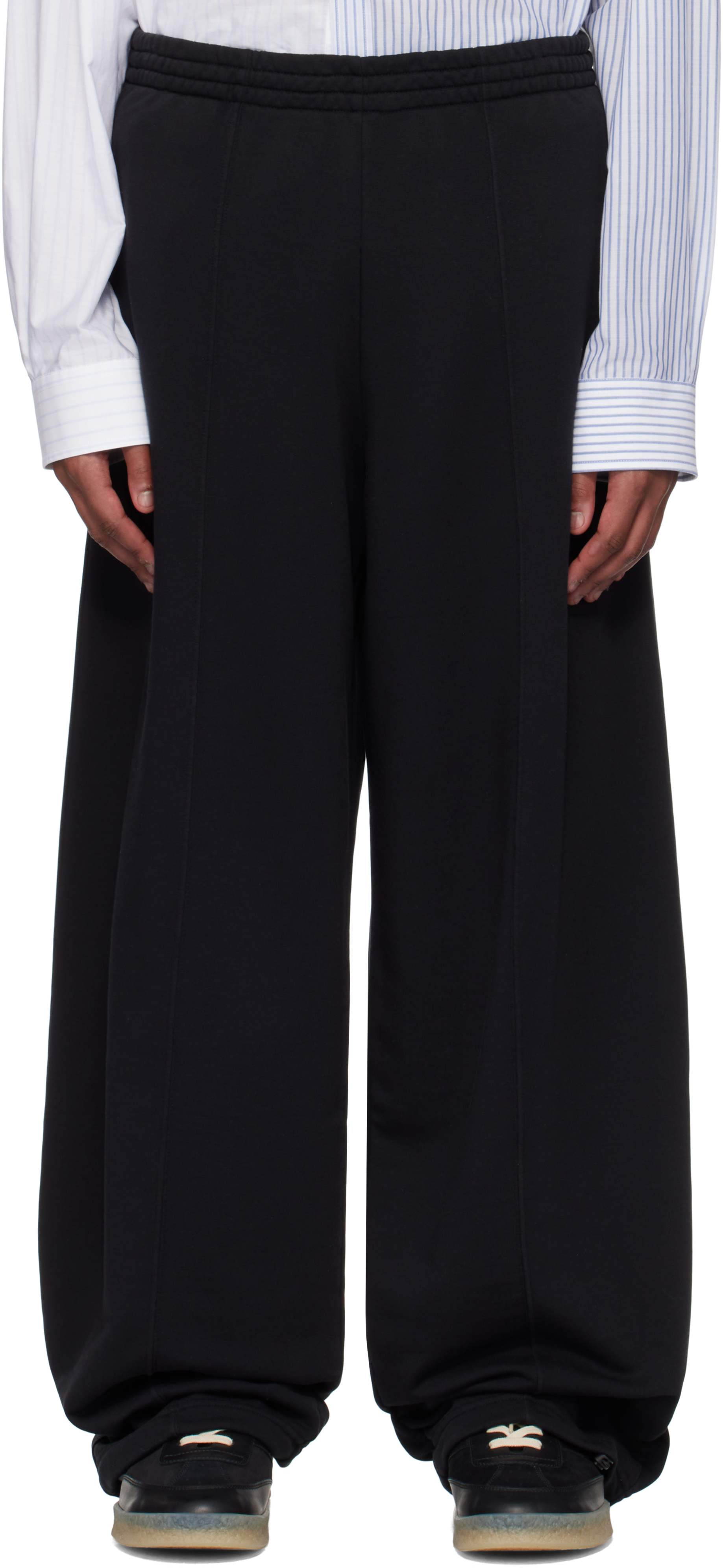 MM6 Maison Margiela Black Pinched Seam Sweatpants