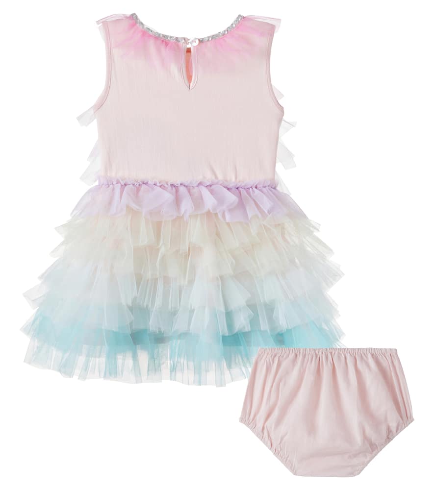 Baby Rainbow Reverie dress and bloomers set