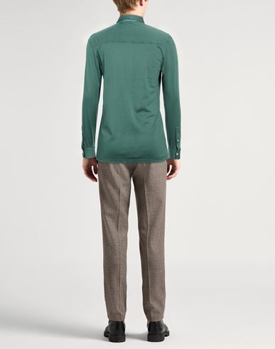 Man Shirt Emerald green Size 38 Organic cotton