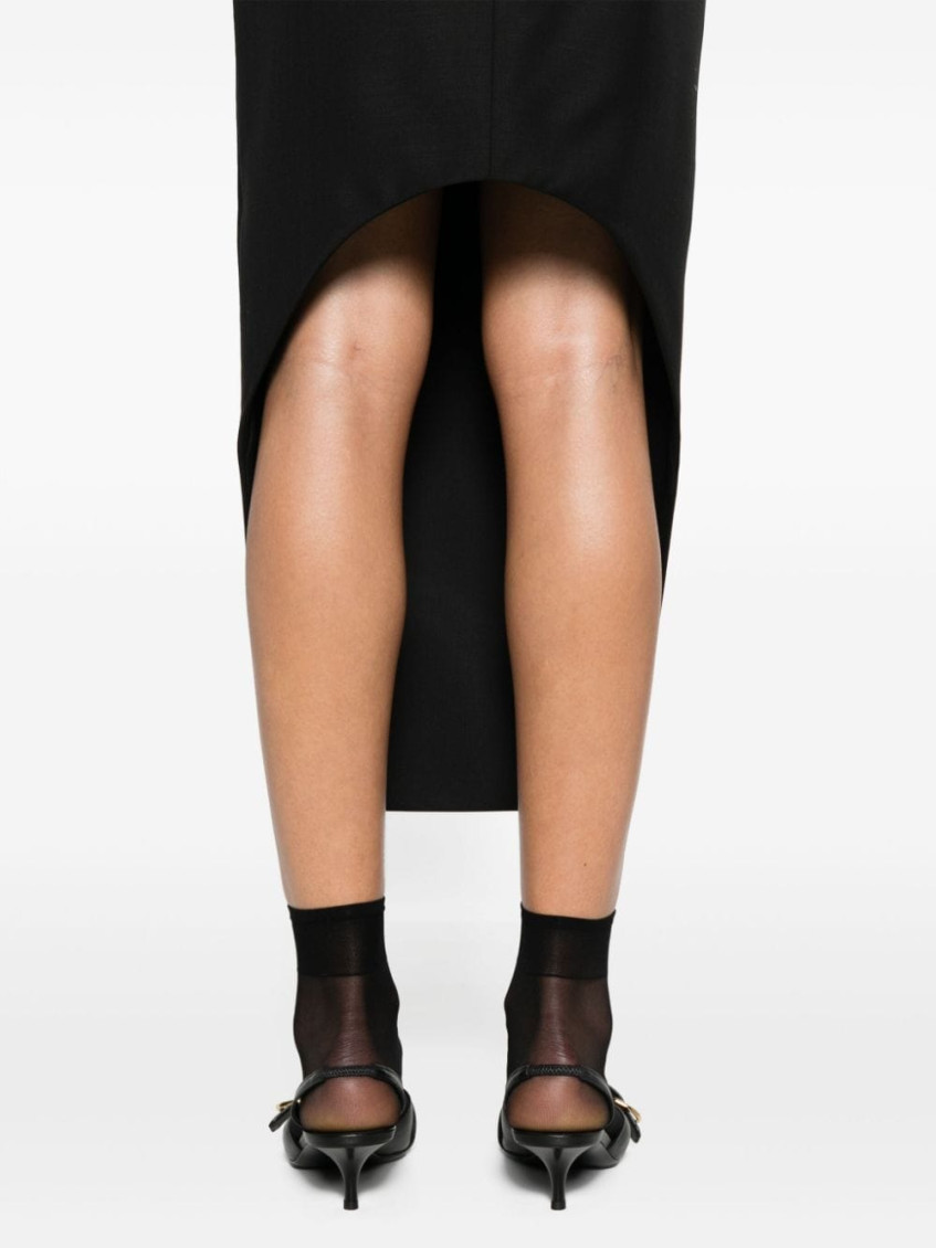 Wool And Mohair Asymmetric Skirt
