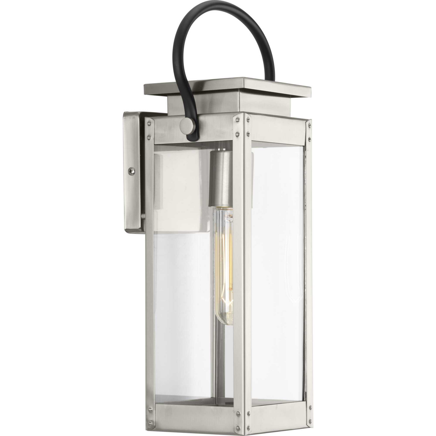 Stainless Steel One Light Wall Lantern from the Union Square Collection