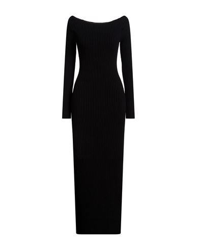 Woman Maxi dress Black Size S Wool, Cashmere, Polyamide, Elastane