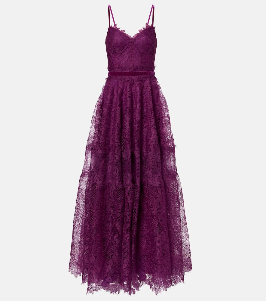 Belted lace gown