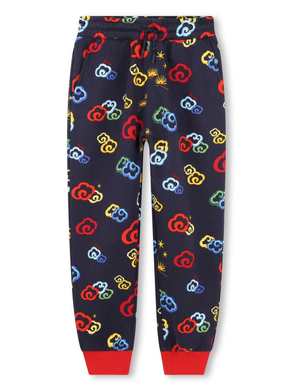 Graphic-print track pants - Blue