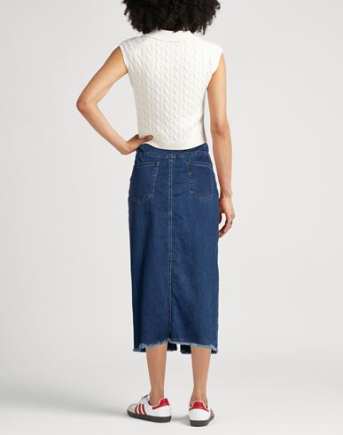 Woman Denim skirt Blue Size 12 Cotton, Polyester, Elastane