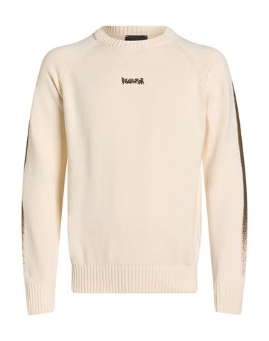 Man Sweater Cream Size L Cotton