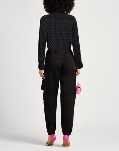 Woman Shirt Black Size 10 Silk, Elastane