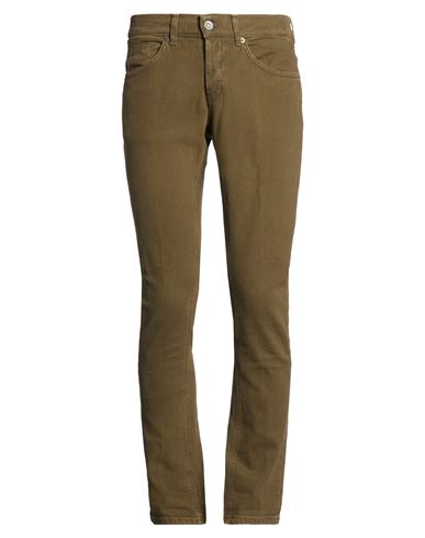 Man Pants Khaki Size 28 Cotton, Elastane