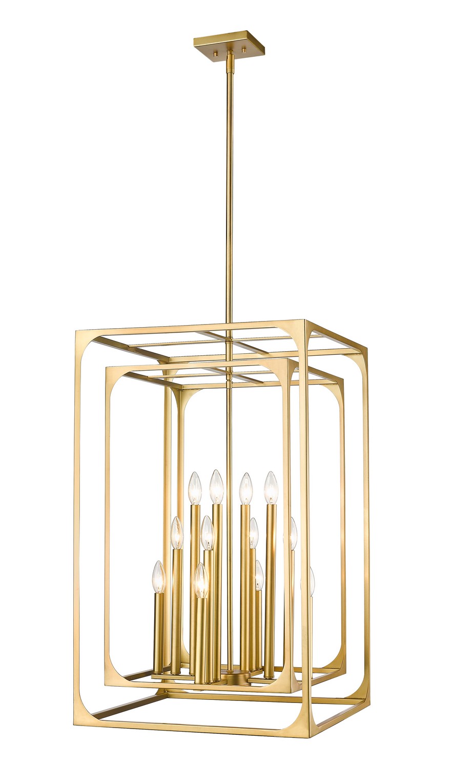Rubbed Brass Chandelier from the Easton Collection