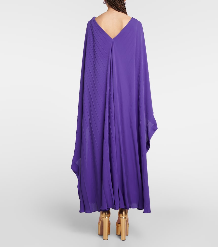 Pleated silk gown