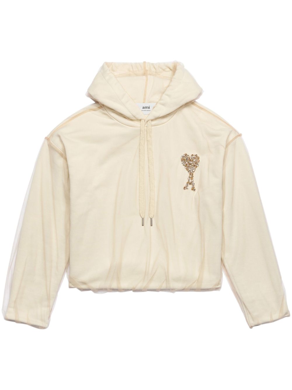 Ami de Coeur tulle hoodie - Neutrals