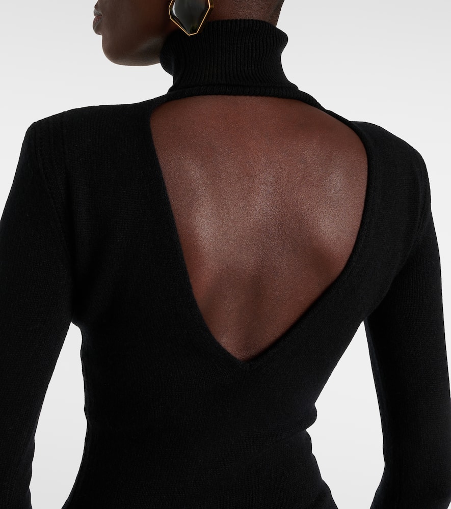 Cashmere turtleneck maxi dress