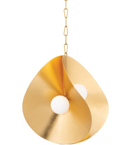 Corbett Peony 4-Light Pendant Light in Gold Leaf