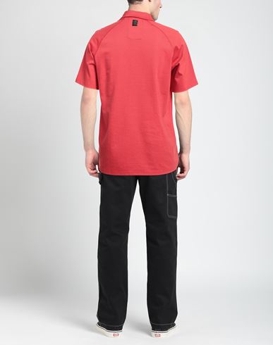 Man Polo shirt Red Size S Polyamide, Viscose, Elastane