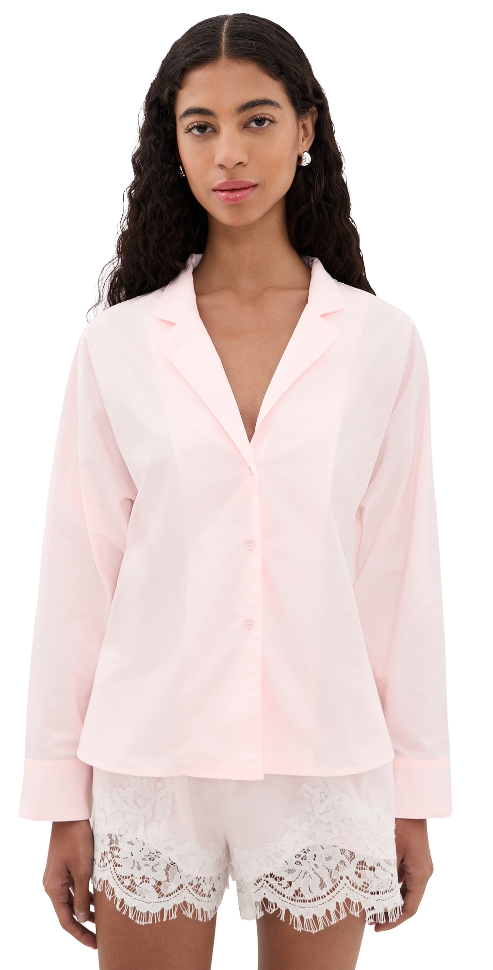 Dakota Button Down Shirt Baby Pink