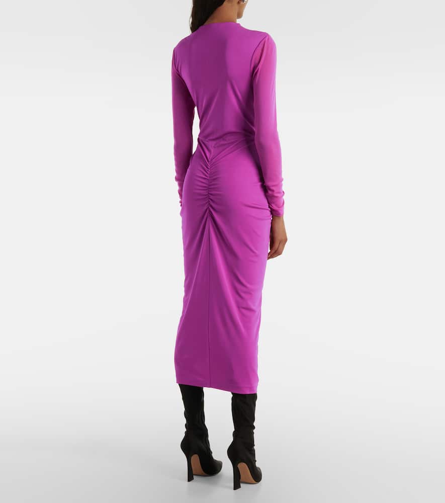Hades gathered jersey midi dress