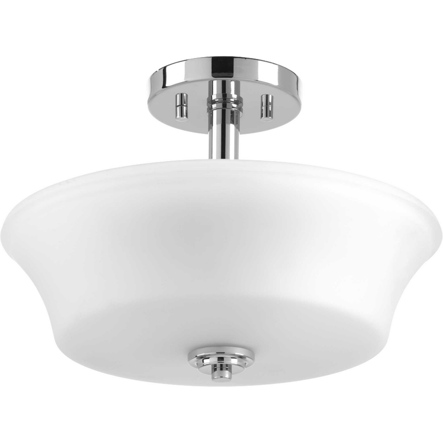 Polished Chrome Two Light Semi-Flush Convertible from the Cascadia Collection