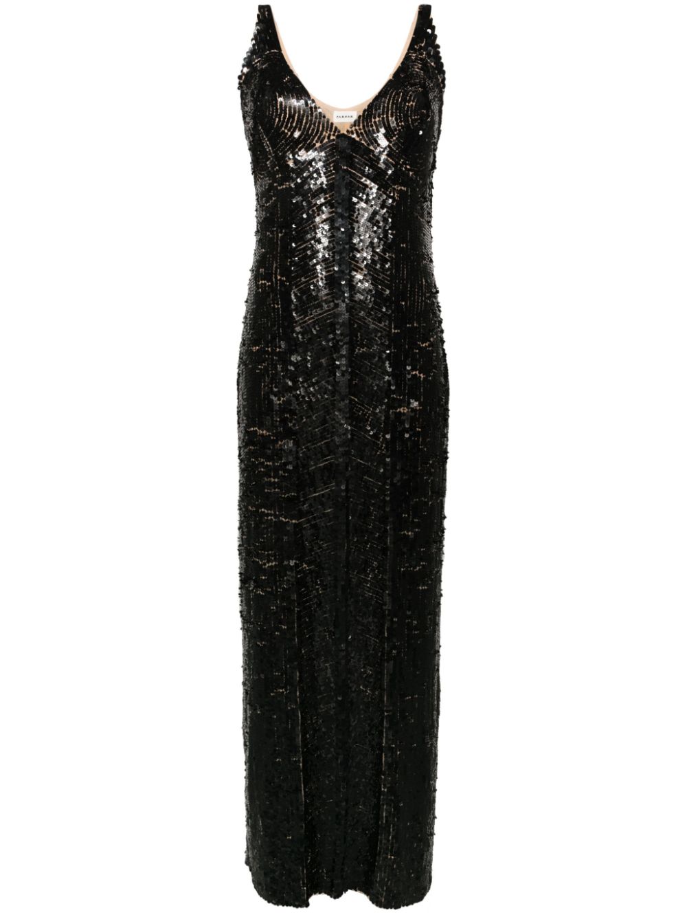 Sequinned maxi dress - Black