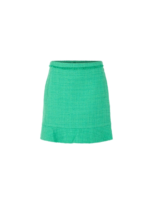 Marc Cain Short skirt with flounce, green, 36 N
