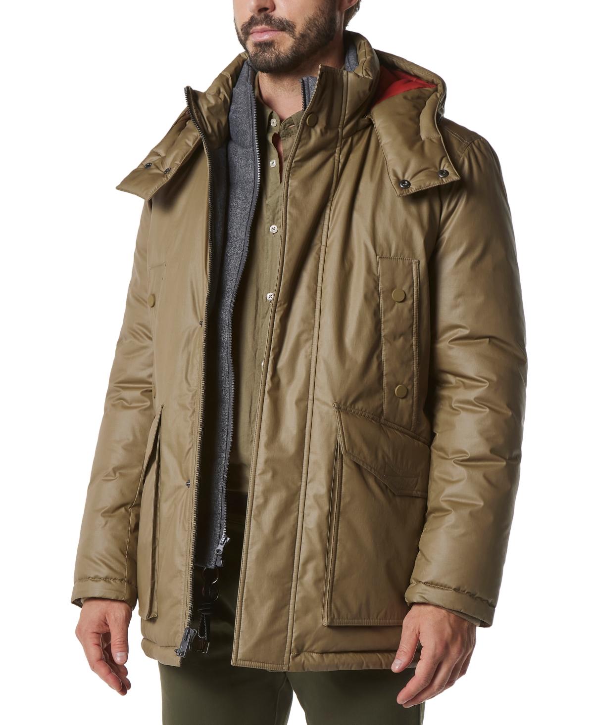 Men's Oxley Tumbled Resin Parka Jacket - Birch