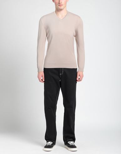 Man Sweater Sand Size 42 Cotton