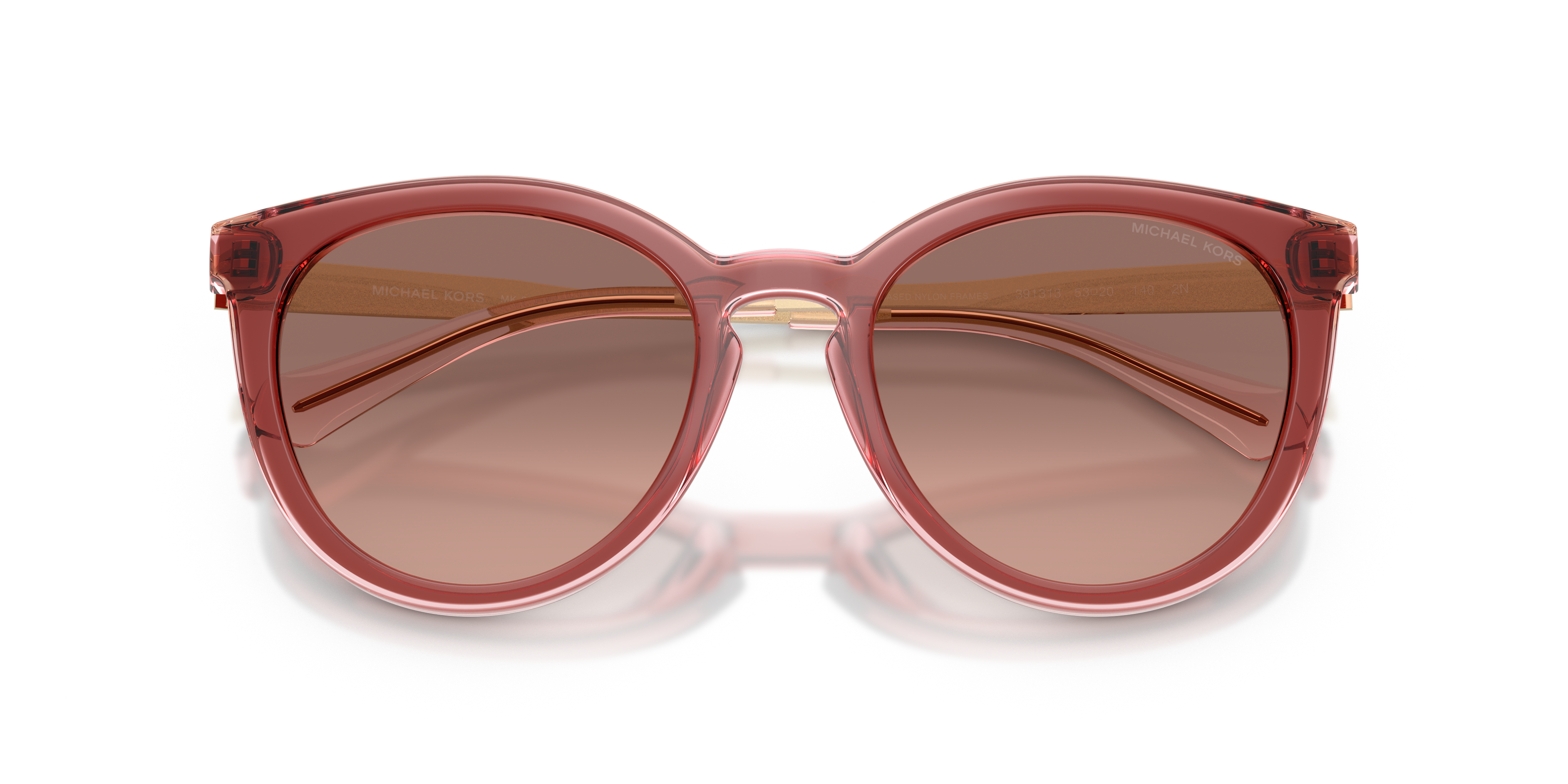 Michael Kors Vrouw Michael Kors MK2274U TARIFA 391313 Zonnebrillen Geïnjecteerd Bruin Bruin Rotonde Normaa