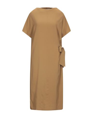 Liviana Conti Woman Midi dress Khaki Size 8 Viscose, Elastane