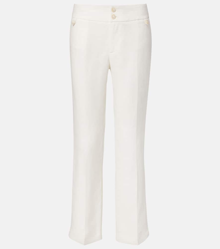 Linen bootcut pants